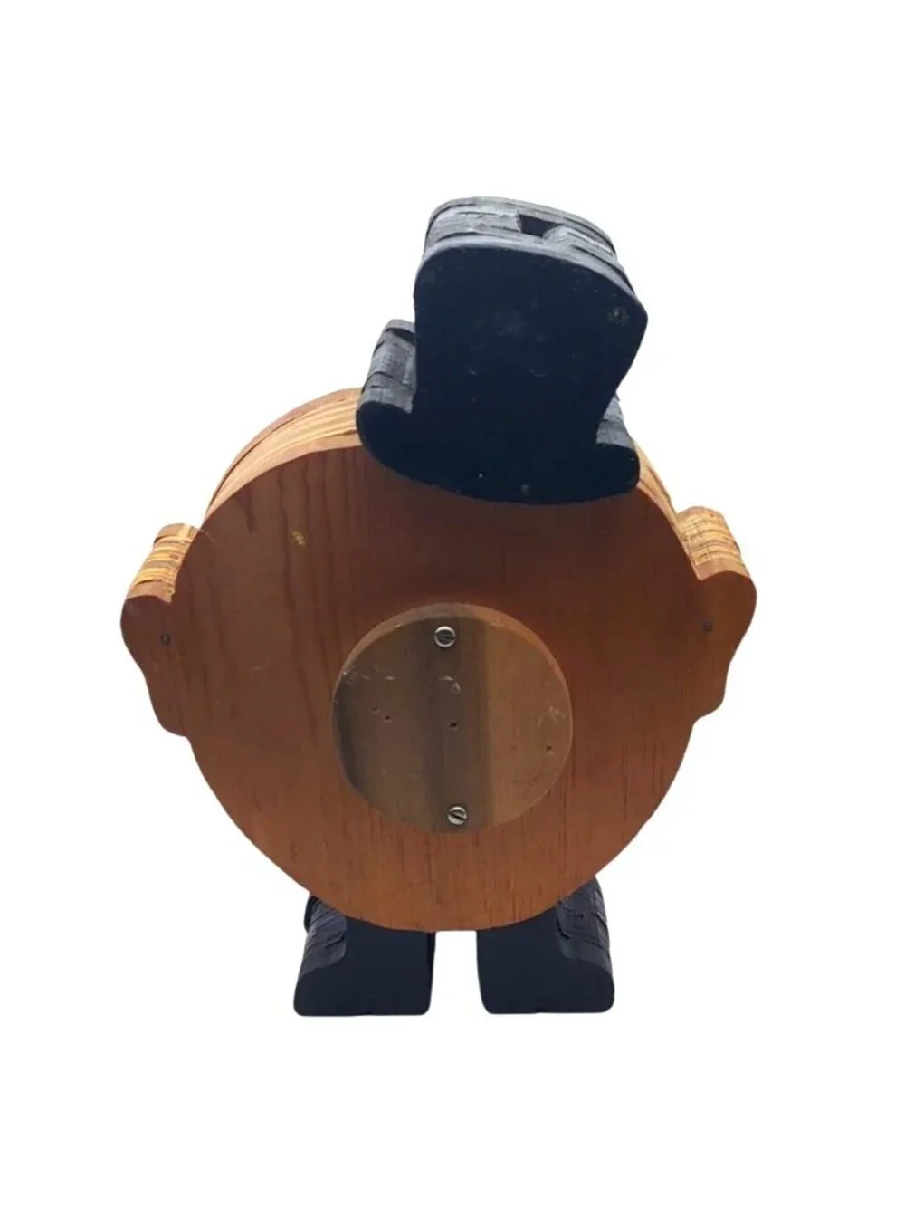 Vintage Mr. Goodbank Wooden Coin Bank With Top Hat & Mustache Reusable DIY